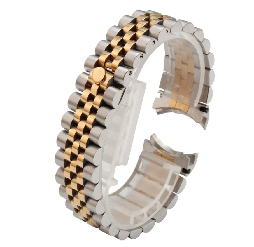 

Ремешок для часов, стальной браслет, Мужская дуговая цепь из нержавеющей стали для часов rolex Datejust