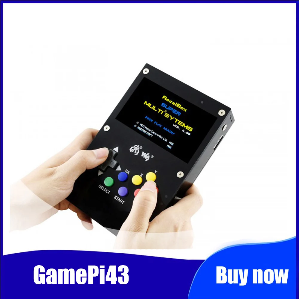 GamePi43-Acce-UK UK version GamePi43 Accessor Based on Raspberry Pi 4.3inch IPS Display A portable retro video game console