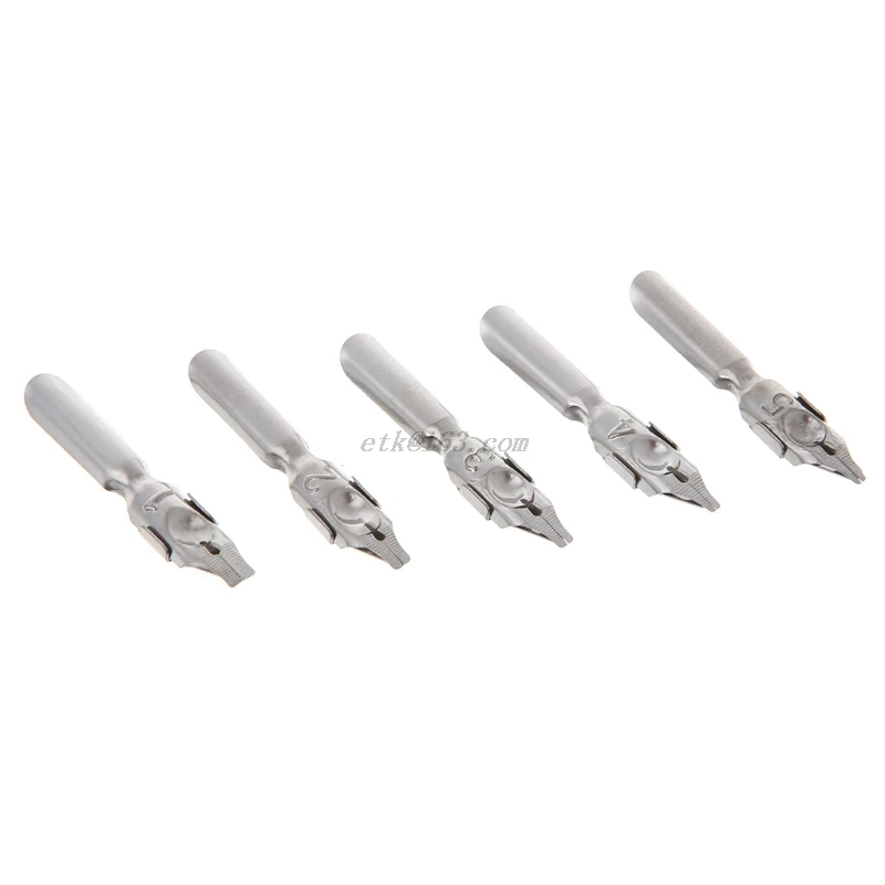 Деревянная английская каллиграфическая ручка с косой ручкой + 5 наконечников |