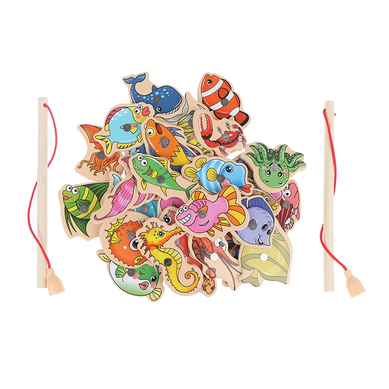 

1 набор игра для раннего развития для родителей и детей деревянная Магнитная игра для рыбалки познавательные игрушки Интерактивная игрушка...
