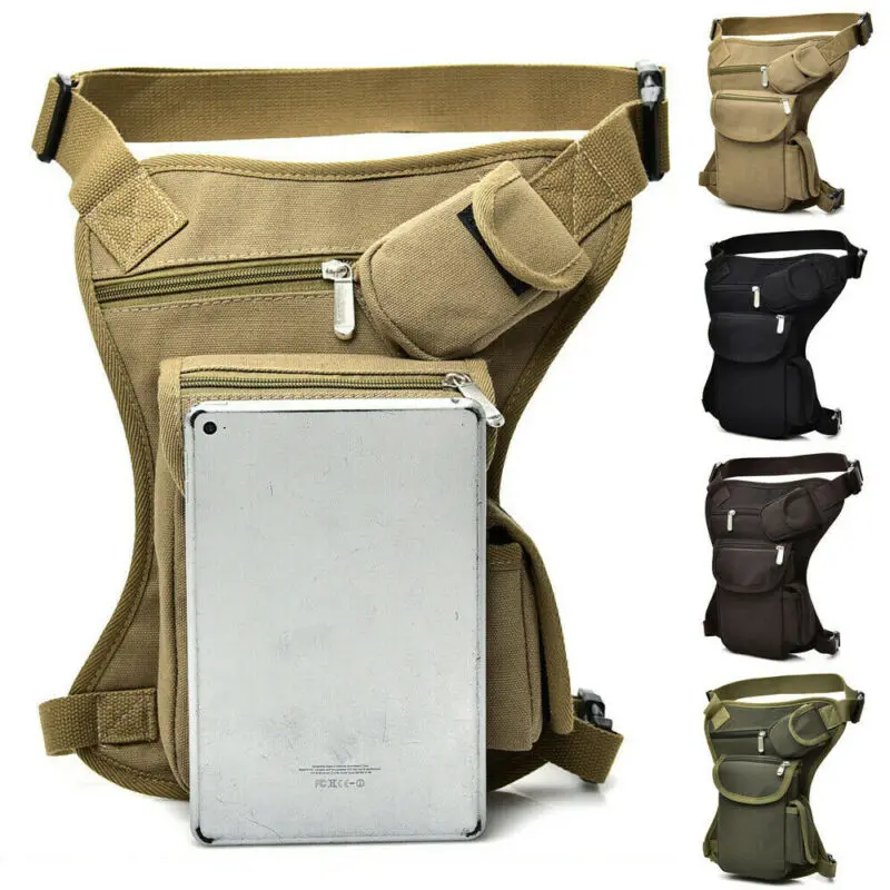 

Men Waist Fanny Pack Tactical Military Shoulder Pouch Bum Bag Camping Hiking Outdoor Tactical Multifunctional Leg Bag