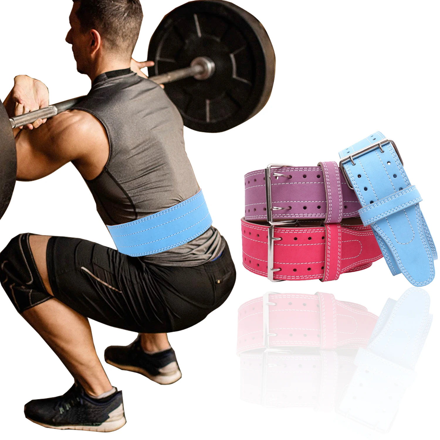 

Leather Weight Lifting Belt for Men Women Widen Lumbar Back Support Weightlifting Deadlift Heavy Duty Workout Training Equipment