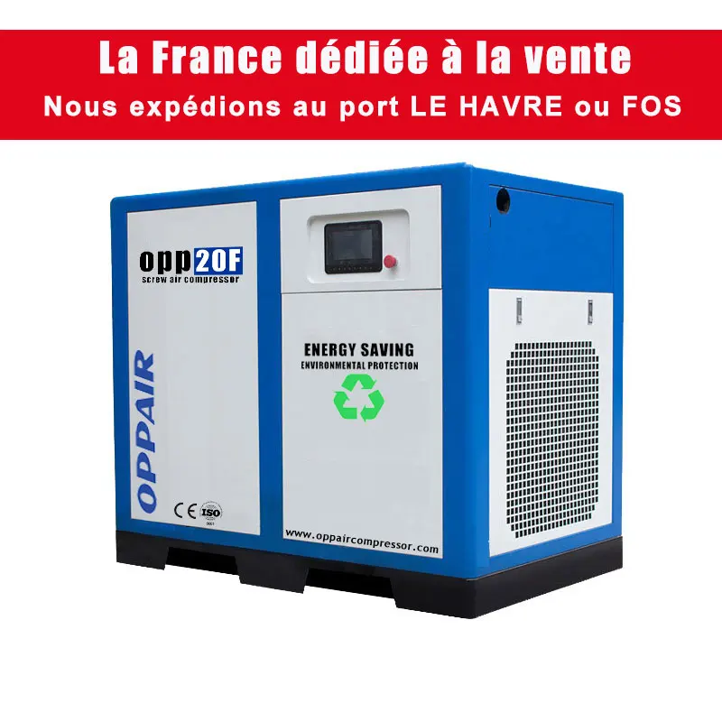 

7.5kw/11kw/15/22/30/37kw 400V/3P 50HZ PM VFD Screw Industrial Air Compressor with Inverter CIF LE HAVRE Port France Price by Sea