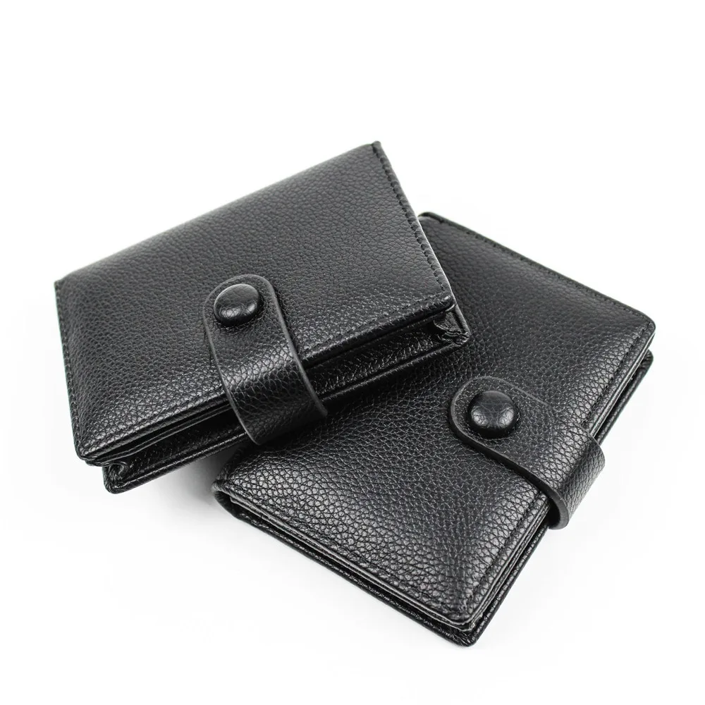 

1pcs Fashion Card Holder Pu Leather Black Business Card Case Men Credit Mini Cards Holder Wallet Coin Purse