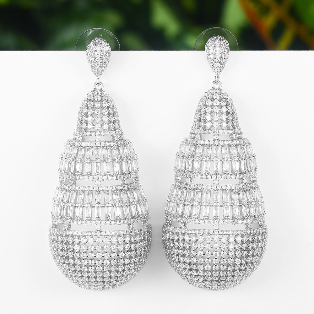 GODKI Jimbora очаровательные Полностью Покрытые Кристаллами циркония серьги капли