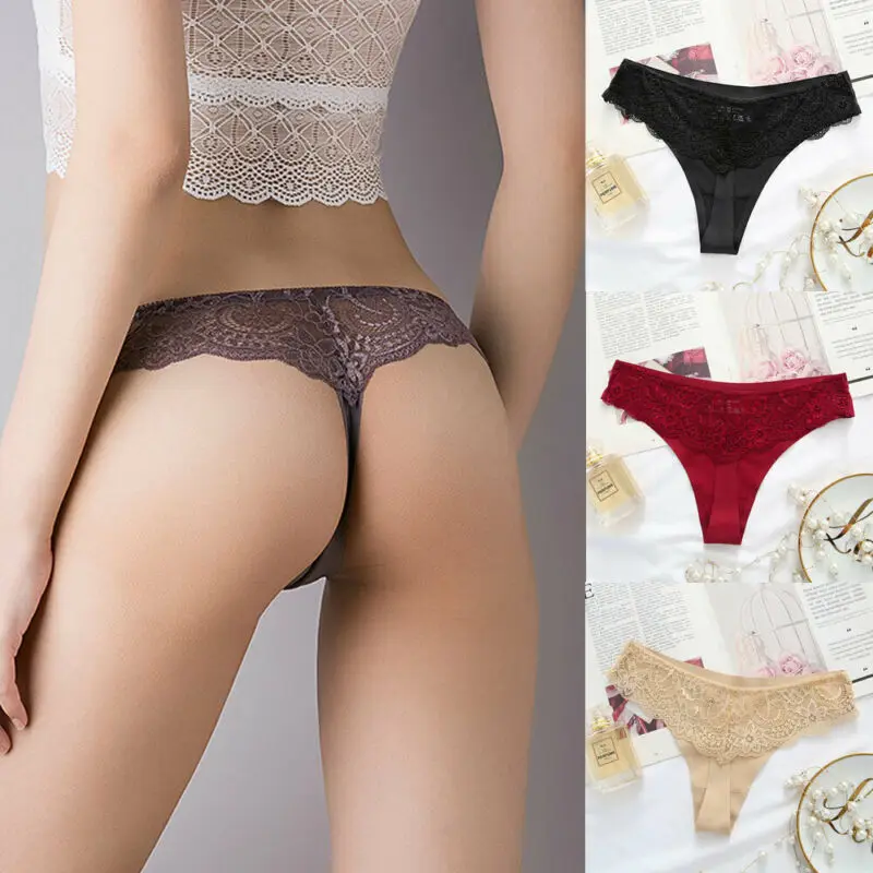 

Sexy Women Lace Floral Low Waist Casual Underwear Panties G-string Lingerie Thongs Knickers Panties 2019