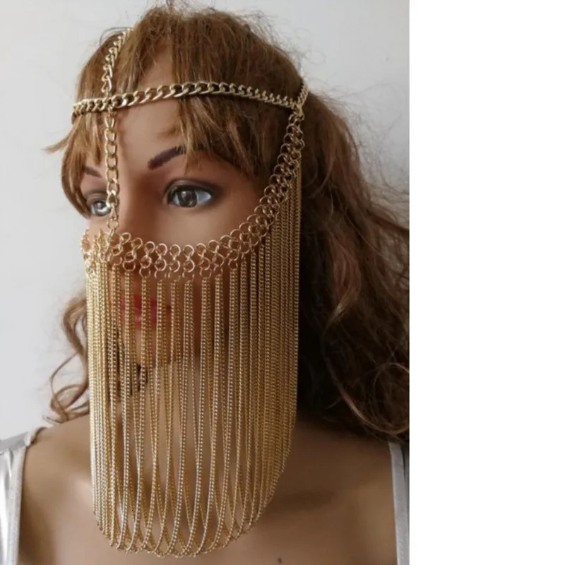 WKOUD EAM панк металлический сплав кисточки личность сексуальные женские голова