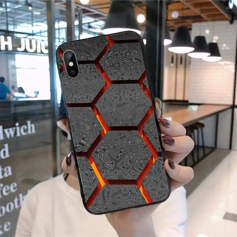 

Hexagonal lattice Phone Cases for iPhone 11 12 pro XS MAX 8 7 6 6S Plus X 5S SE 2020 mini