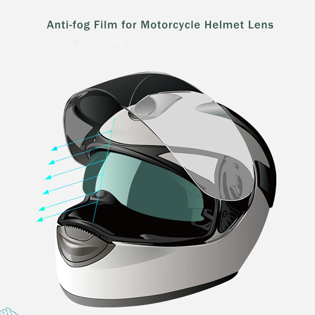 

Universal Helmet Rainproof Anti-fog Film Sunproof Patch Anti-fog Visor Film Clear Vision For Scooters Motorcycles Helmet Lenses