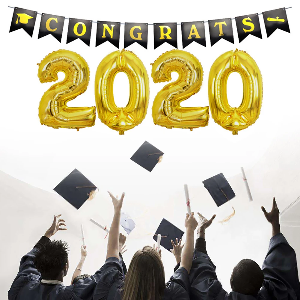 17 шт. 2020 алюминиевая пленка практичный баннер школьные Вечерние Декорации