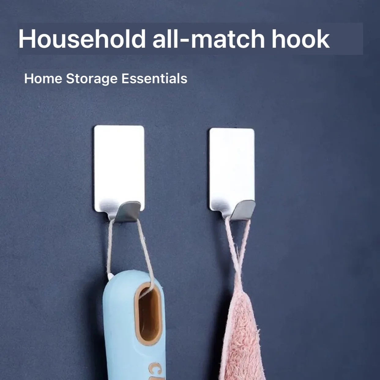 

2020 Direct Selling Real Stainless Steel Hook Stickers Free Perforation Seamless Strong Adhesive Kitchen Dormitory Wall
