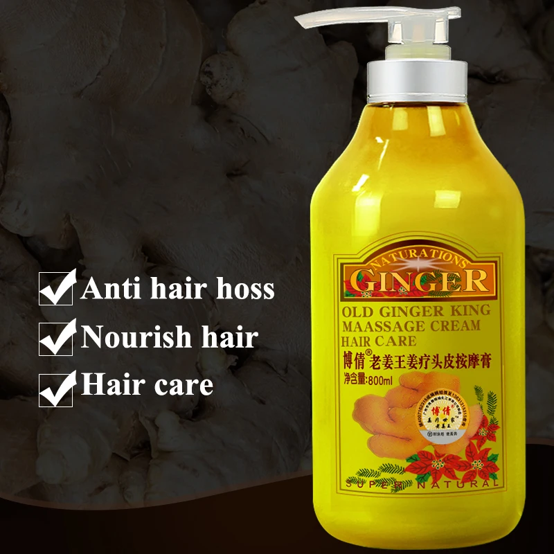 

BOQIAN Ginger Hair Scalp Massage Cream Hair Care Treatment Products Oil Control Anti Dandruff Itching Nourish Hair Mask 800ML