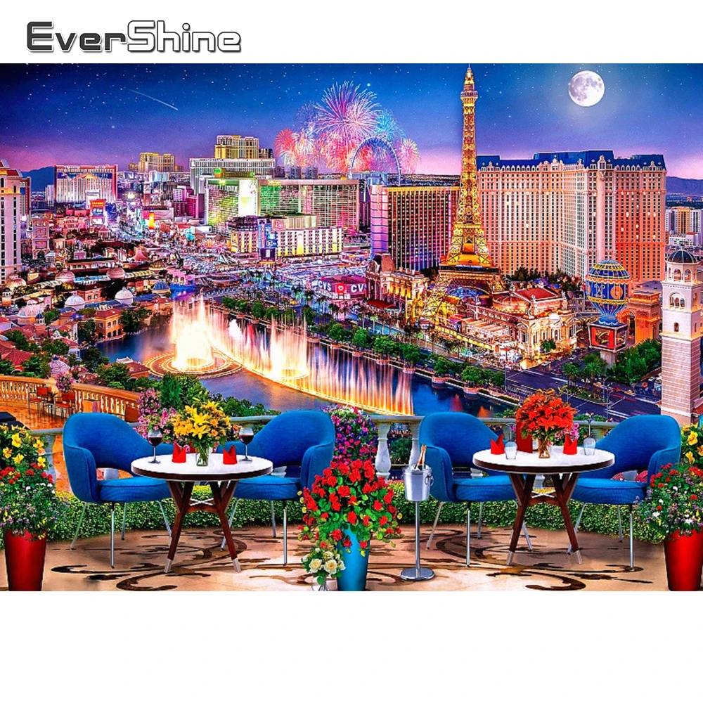 

Алмазная картина с изображением ночного города, вышивка стразами, наборы для вышивки крестиком, картина для Стразы, домашний декор