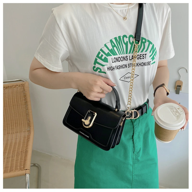 

Small Crossbody Bags for Women 2021 Fashion Chain Shoulder Bag New High Quality Leather Ladies Designer Handbags and Purses