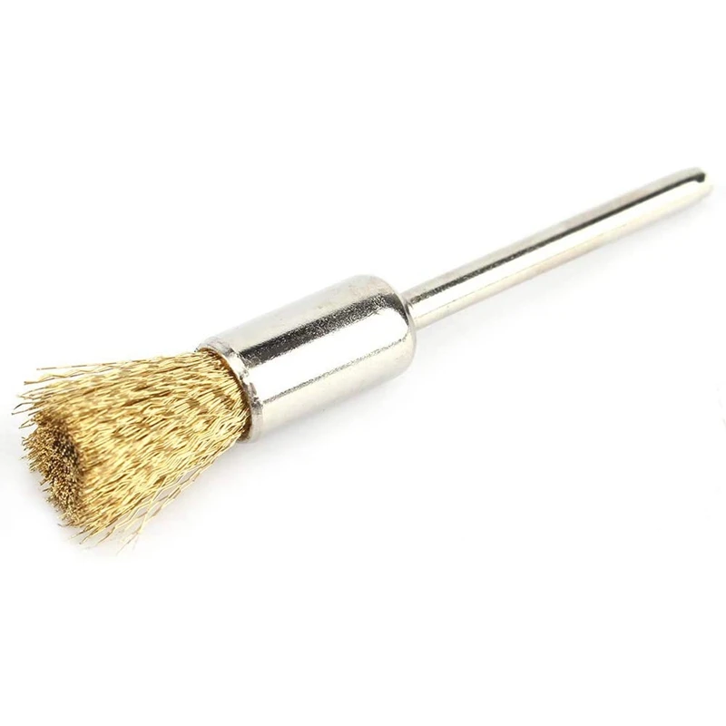 

70Pcs Brass Wire Polishing Brush Wire Brush Wheel Cup Kit with 1/8Inch Shank Polishing Attachment for Rotary Tools
