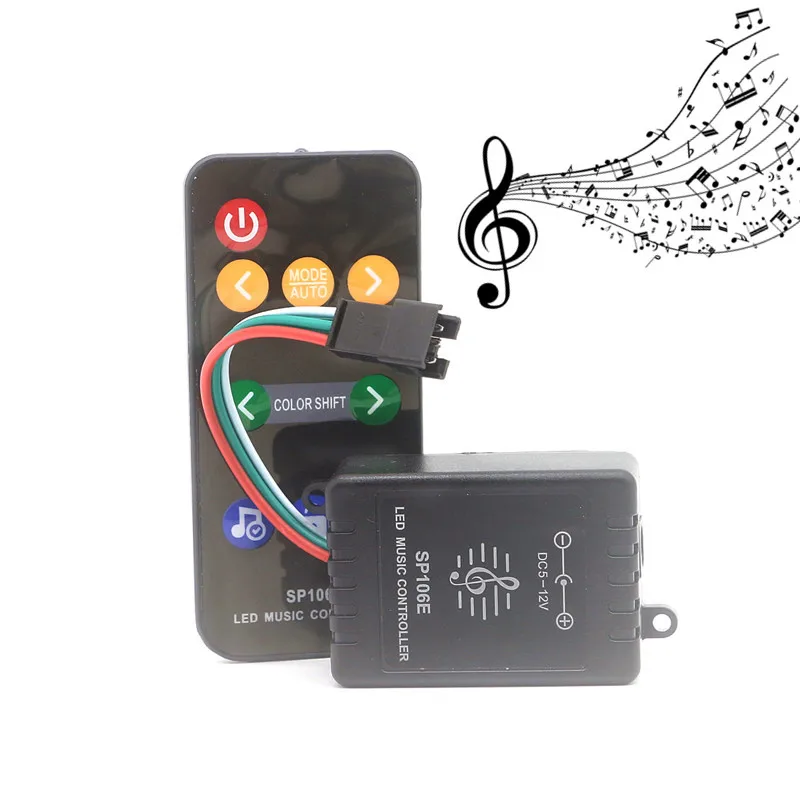 SP106E 9key Led Музыка/RGB/Pixel контроллер WS2811/WS2812B /SK6812 Волшебная Светодиодная лента