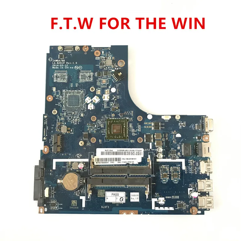 

For Lenovo B50-45 ZAWBA Perfectly LA-B291P motherboard laptop motherboard A8-6410 CPU LA-B291P 100% tested OK