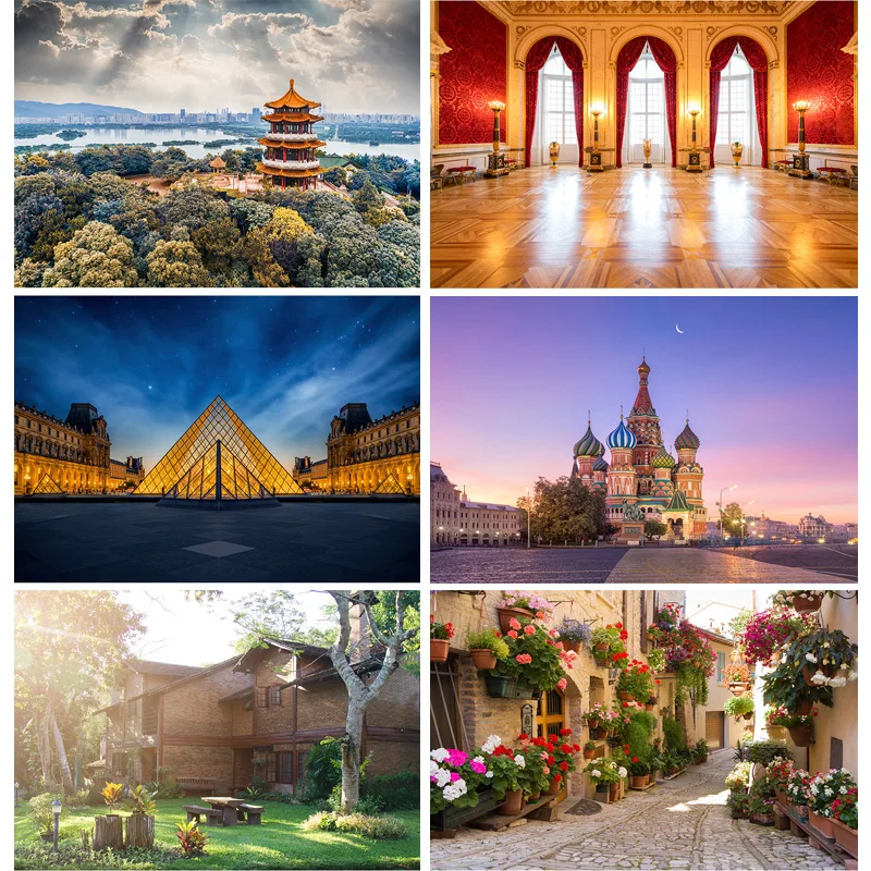 

Фоны для фотосъемки в стиле ретро европейский город года с изображением уличного здания, свадьбы, детских портретов для фотостудии 21803OUZ-04