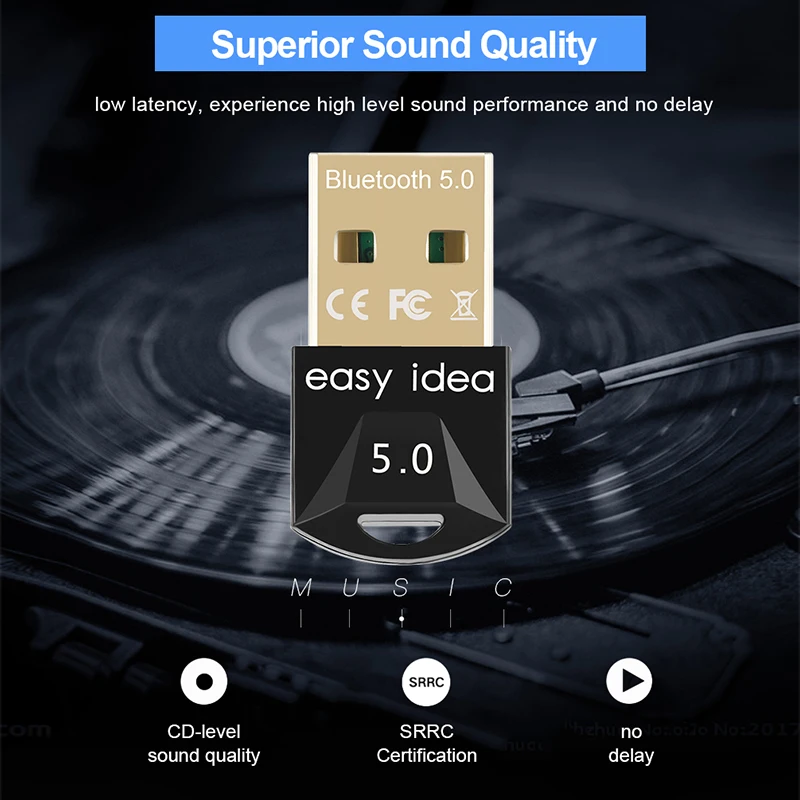 USB Bluetooth адаптер 5 0 bluetooth мини приемник аудио синий зуб передатчик для ПК