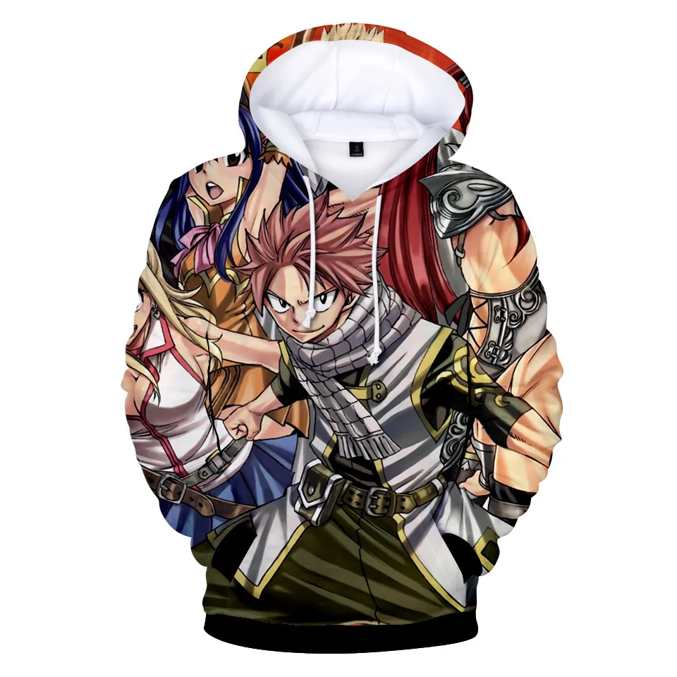 3D Anime Fairy Tail Hoodies Men Women Unisex Sweatshirts New Fashion Kids Pullovers Autumn Casual Boys Girls Streetwear Clothes