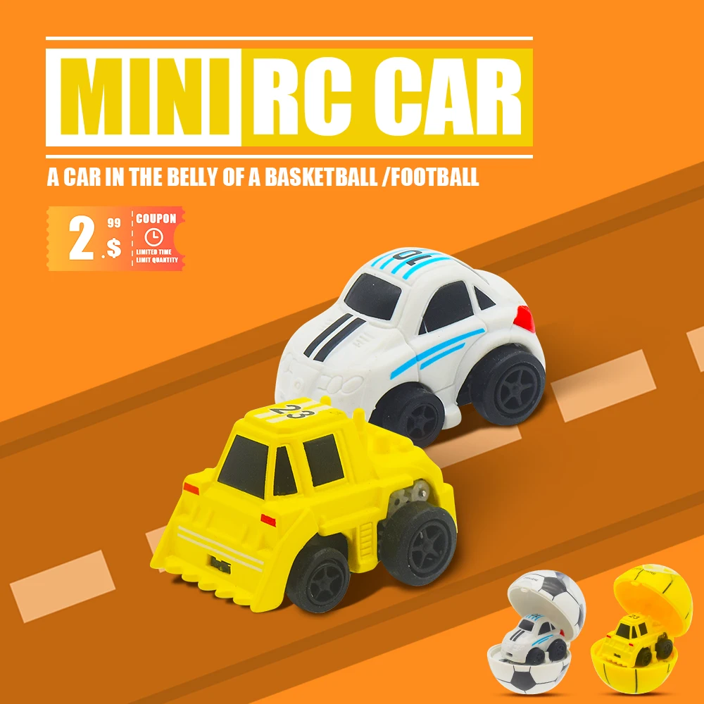 Мини RC автомобиль дистанционного управления микро гонки в форме мяча коробка