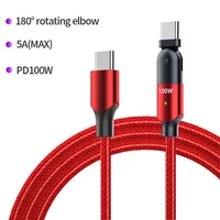 5a usb c to type c charger cable pd 100w type c fast charging charger data cord for xiaomi mi 11 huawei p30 samsung macbook pro