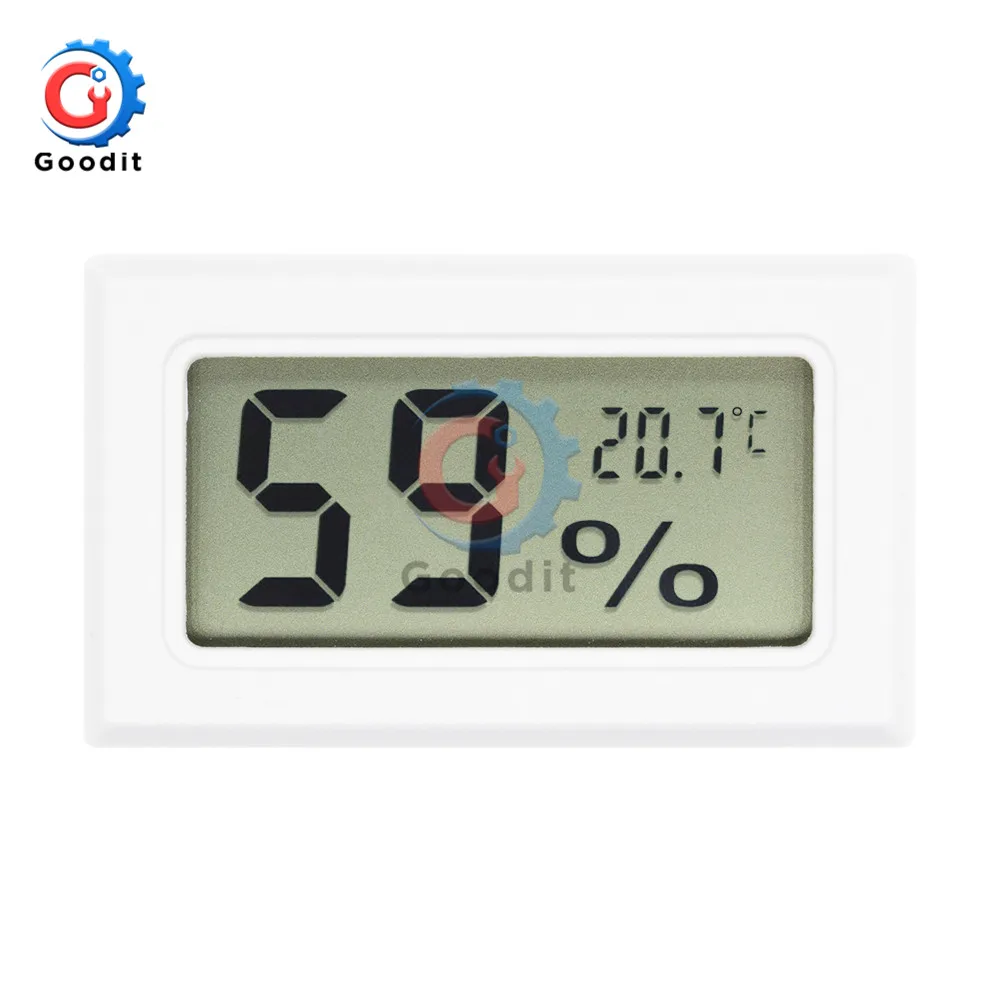 White Mini Digital LCD Indoor Convenient Temperature Sensor Humidity Meter Thermometer Hygrometer Gauge indoor outdoor LCD Digital - Цвет: White