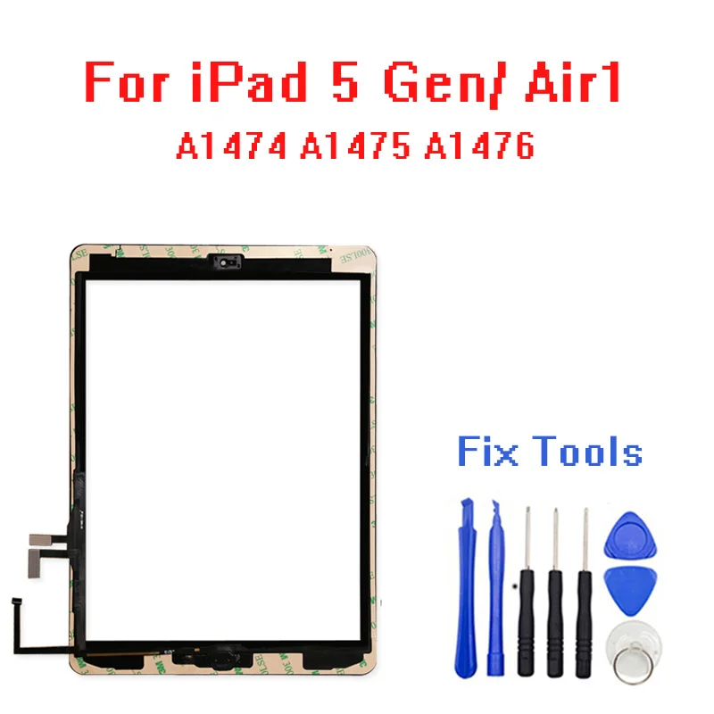 666для iPad Air1 сенсорный сменный экран для 5 A1474 A1475 A1476 дигитайзер и клей + домашний