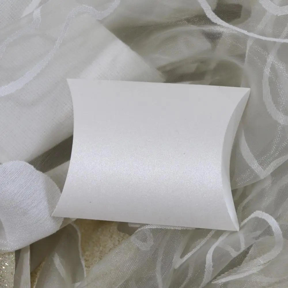 10 шт./лот жемчужная бумага черная Роскошная подушка коробки для конфет на