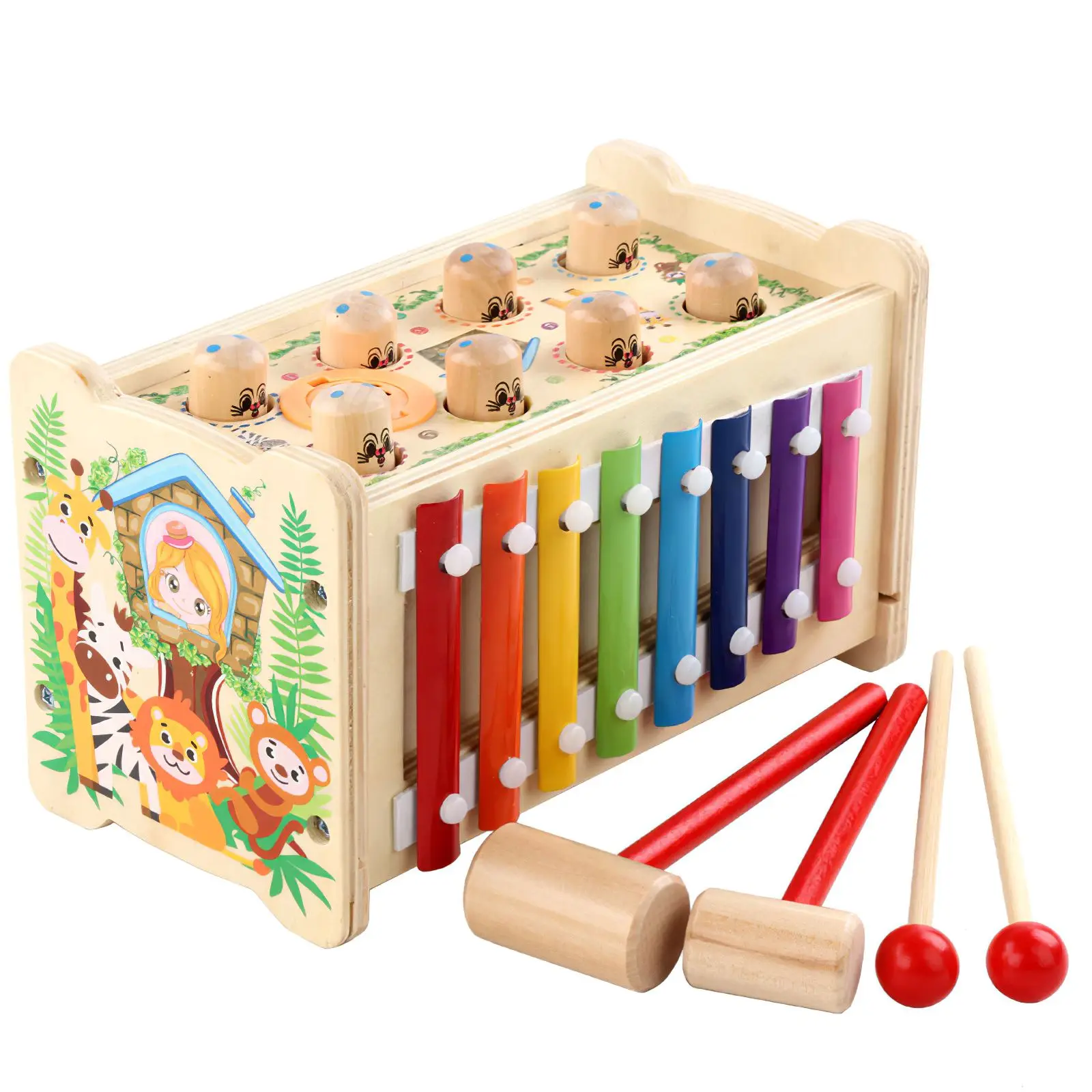 

Baby Kid Musical Toys Wooden Xylophone Instrument Jigsaw Animals For Children Early Wisdom Development Education Toys Kids Toys