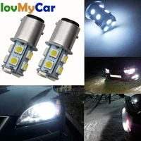 2x 1157 bay15d 1156 ba15s p21 5w white red 13smd brake parking tail license led voituresturn signal lamp auto rear reverse bulb