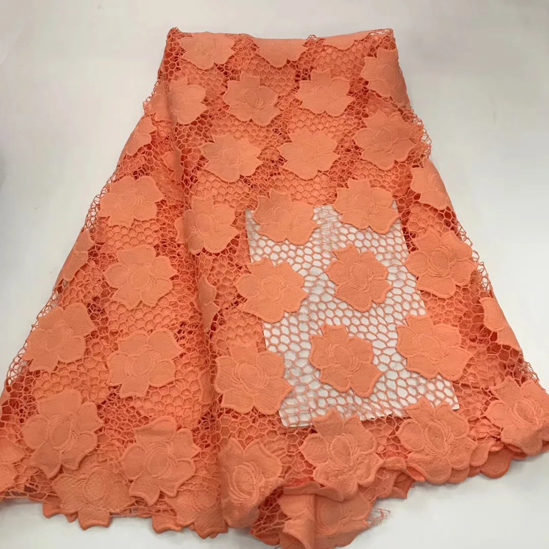 

Новейшая африканская кружевная ткань для нигерийской свадебной вечеринки, высококачественное водорастворимое кружевное гипюровое кружево с отверстиями R3993