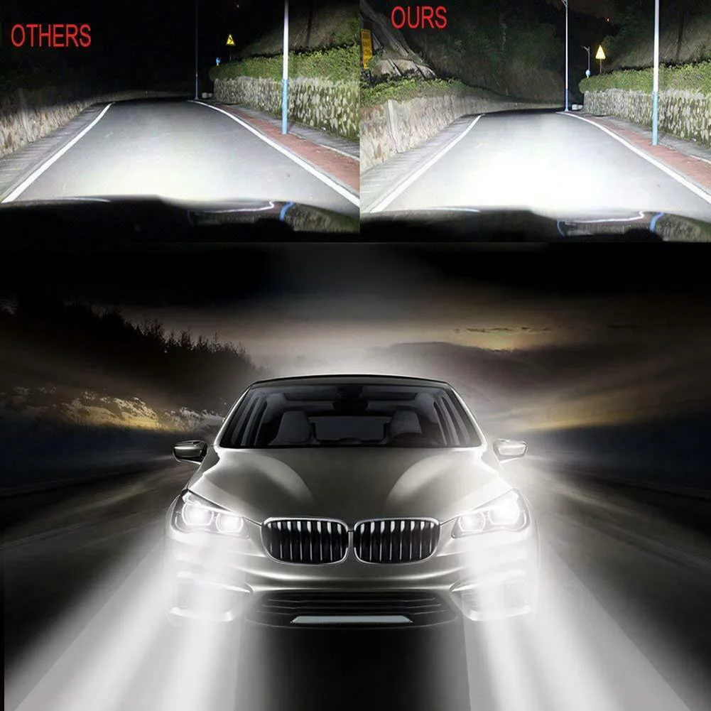 

3-Side Headlight Bulbs Accessories DC9-32V High Beam Parts Replacement