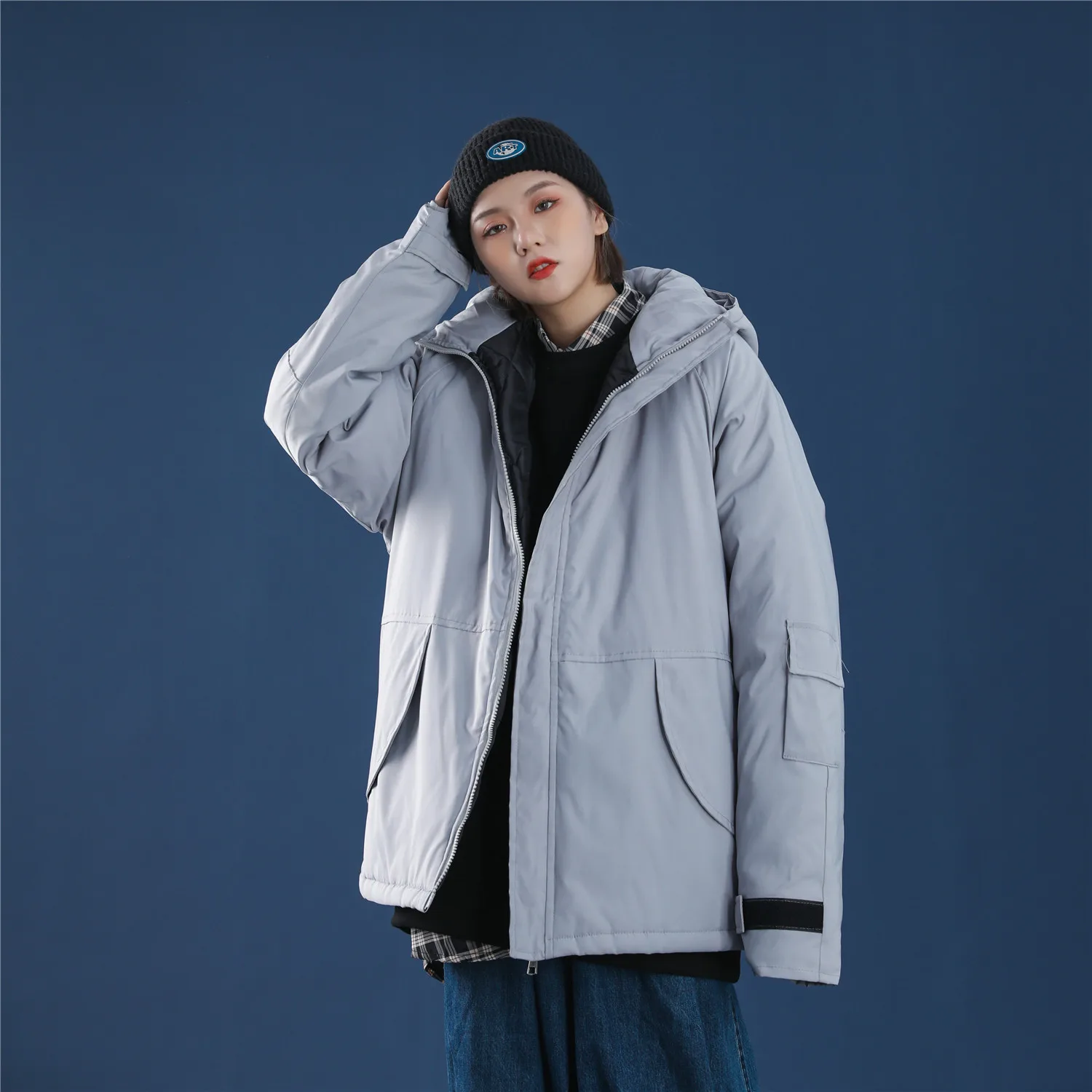 

Зимняя женская куртка, пальто с капюшоном, теплая Свободная Женская парка, Повседневная Толстовка в стиле хип-хоп, уличная одежда, хлопковая...