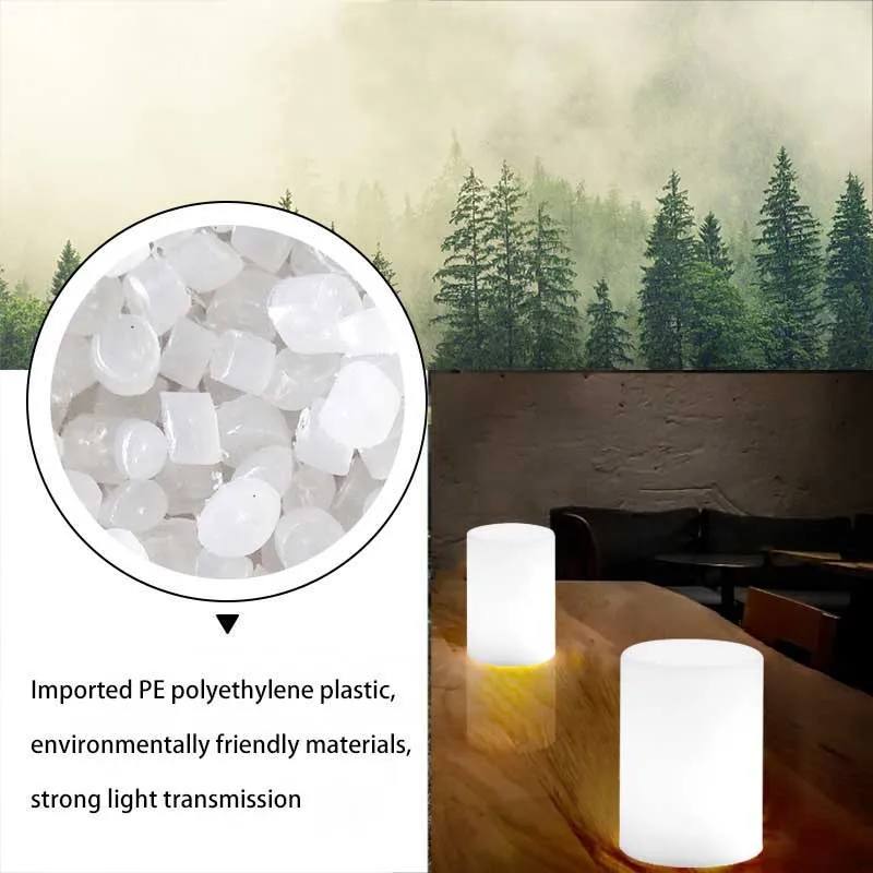 RGB светодиодная круглая колонка многоцветная меняющаяся лампа на батарейках с