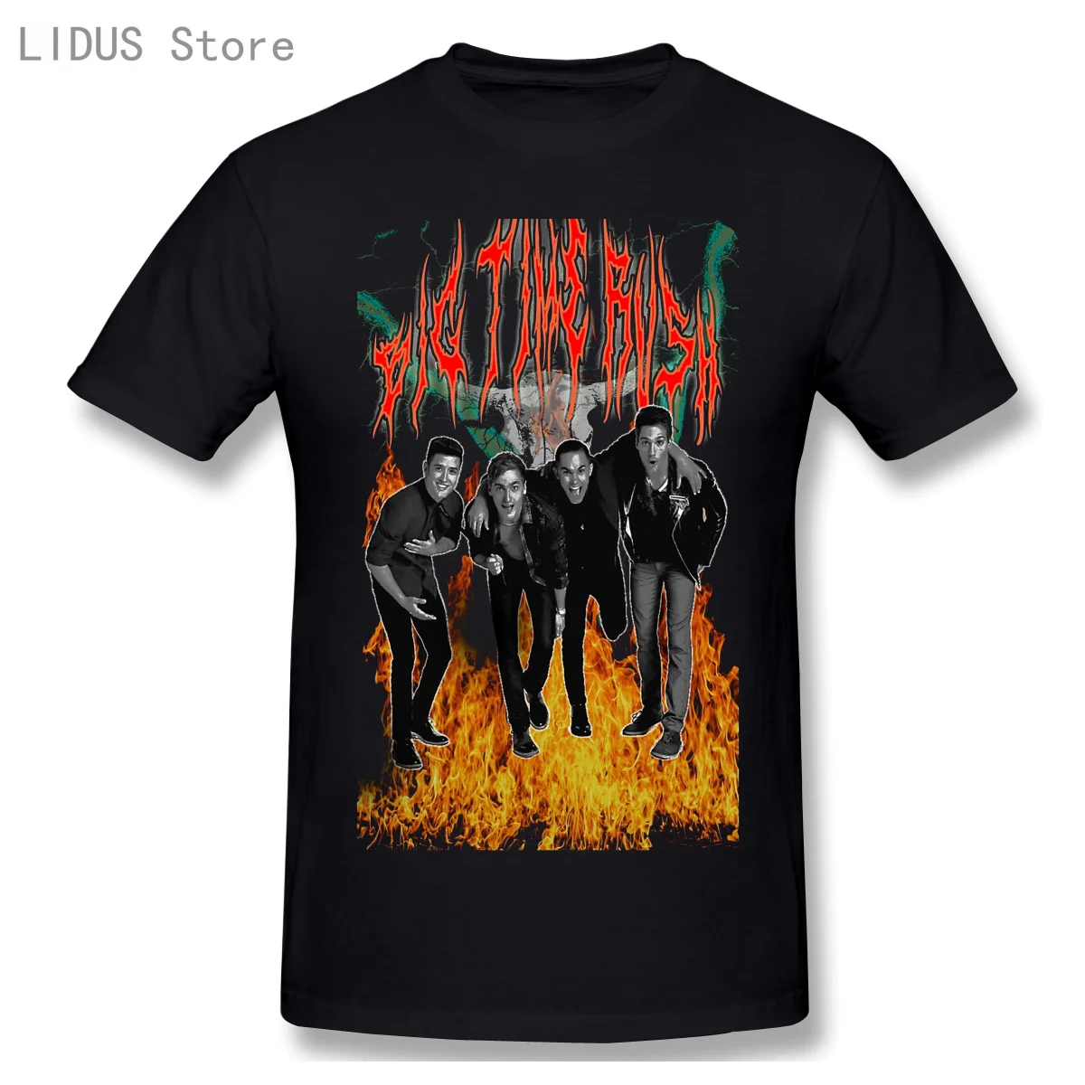 

Heavy Metal Big Time Rush T Shirt Active Short Sleeve Casual Tshirt Men Fashion O-neck 100% Cotton T-Shirts Tee Tops