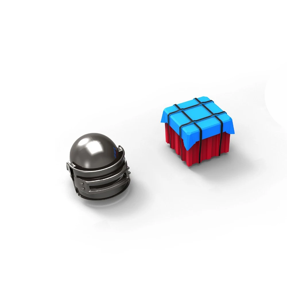 Кепка для ключей с клавиатурой powstro metal PUBG theme keycap helmet Air Supply box bomb Личная