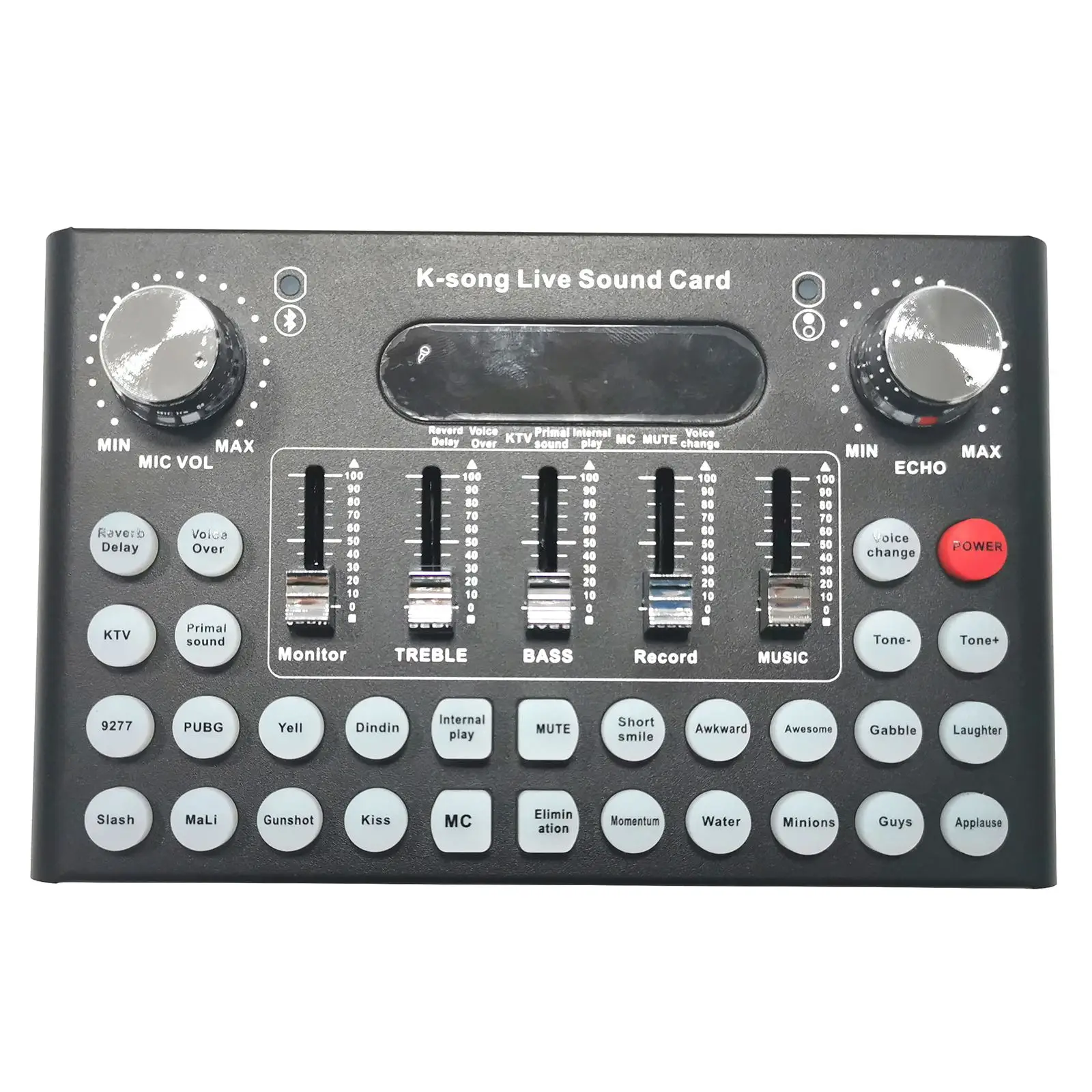 

Sound Card Sound Effects Bluetooth Sound Mixer Board Rechargeable Voice Changer Device Intelligent Voice Control Sound Changer
