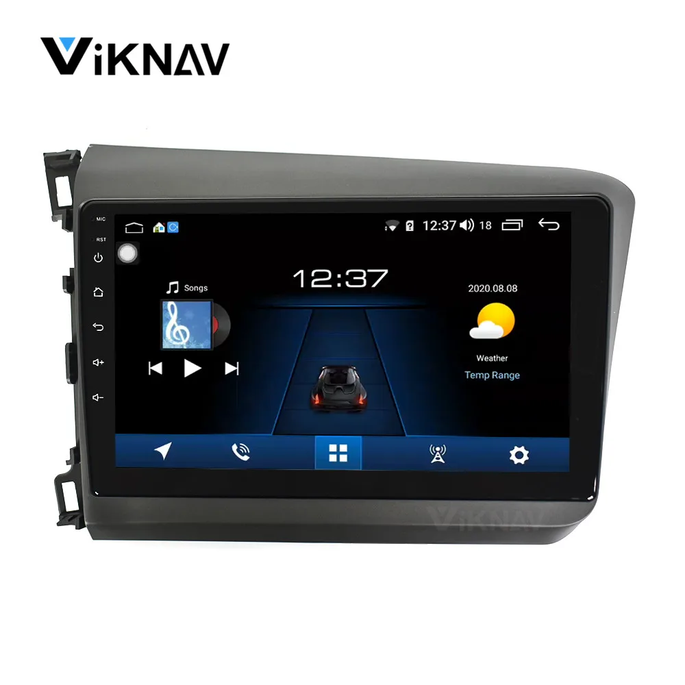 Двойной Din 2 DIN Android 10 0 автомобильное радио для HONDA civic 2012 + Автомобильный Стерео