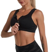 womens sports bra bounce control wire free high impact max support zipper wirefree removable cups sport bra tops freedom seamle