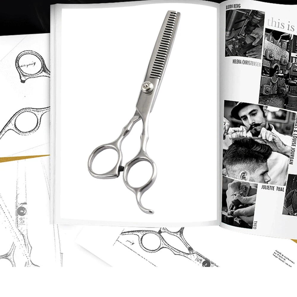 

10PCS/Set Hair Scissors Barber Professional Haircut 6.0 Scissors Stainless Comb Brush Wai Cloth Hairdressing Kit Haircut Set