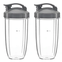 32oz replacement cups with flip top to go lid for nutribullet 600w and pro 900w blender 2 pack