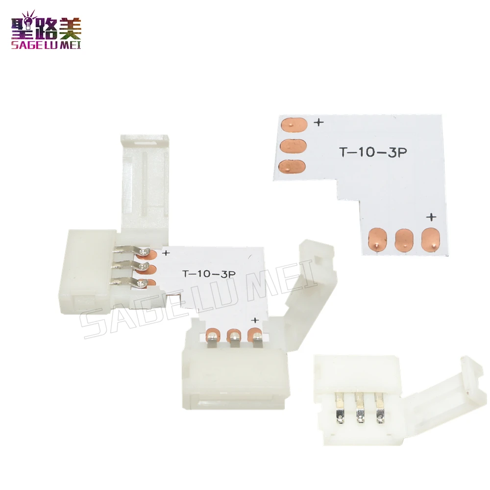 Светодиодный 3-контактный 4-контактный 5-контактный разъем L-образной формы для
