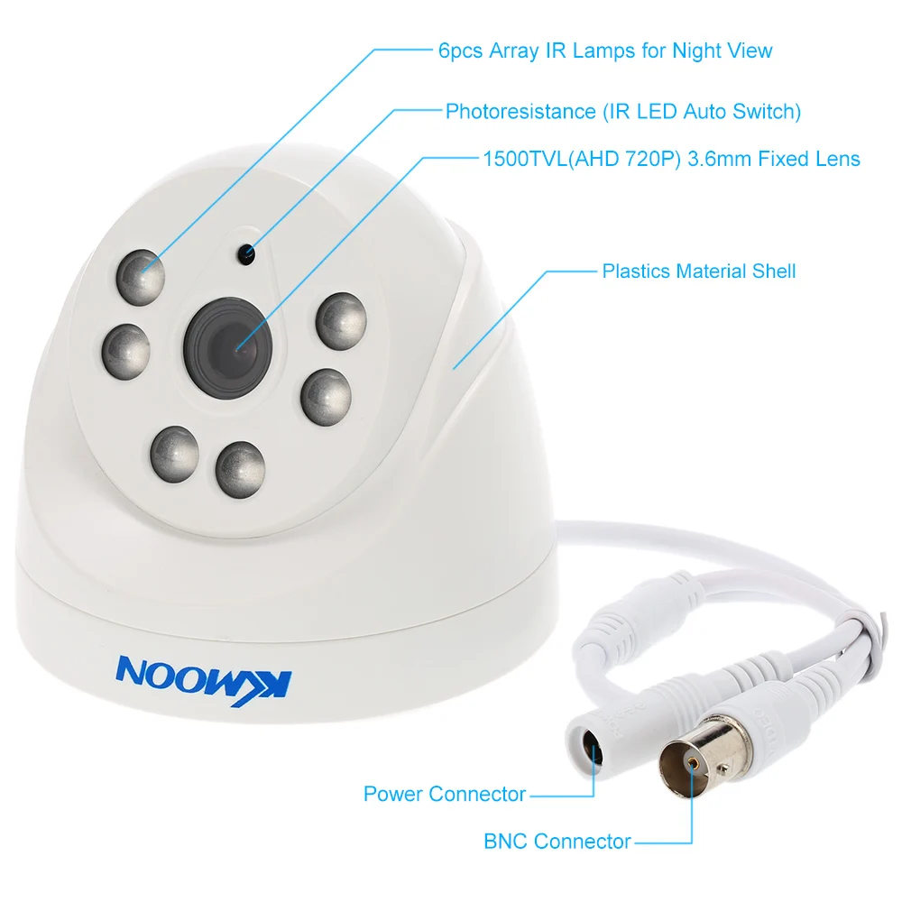 KKmoon 4 шт 720P камера видеонаблюдения системы безопасности 1500TVL IR-CUT Night View 6PCS Array