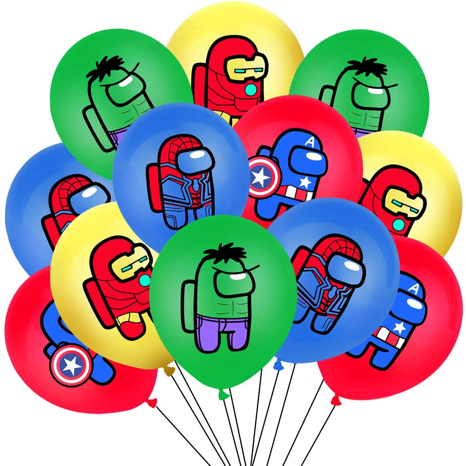 

Among Us Theme Party Decoration Supplie Children Cartoon Game Celebrate Birthday Festival Activity Flag Pulling Balloon Cake Set