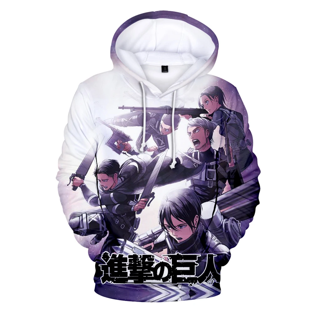 

Anime Attack On Titan Final Season Hooded Sweatshirt Harajuku Polyester Fabric Casual Fashion Print Unisex Hoodie Pullover