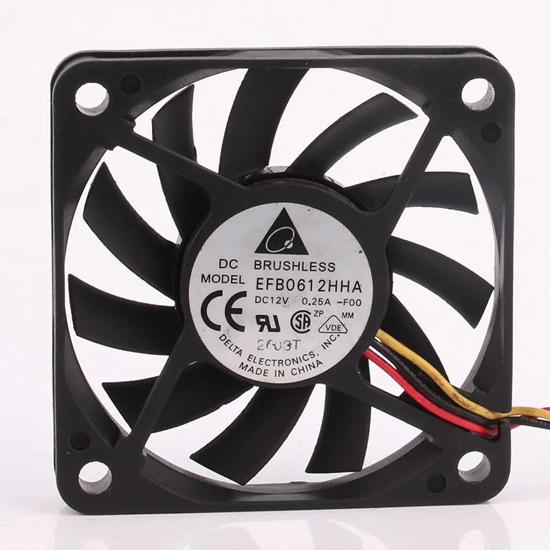 

Original EFB0612HHA 6010 6cm 60X60X10mm 12V 0.25A High Air Volume Chassis Cooling Equipment Computer Components Cougar Conquer