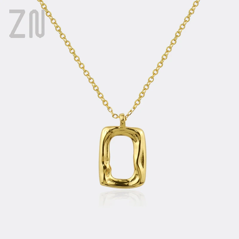 

ZN Fashion Jewelry Gifts Women Trendy Simple Luxury Pendant Necklace Minimalist Vintage Personality Design Geometric Necklaces
