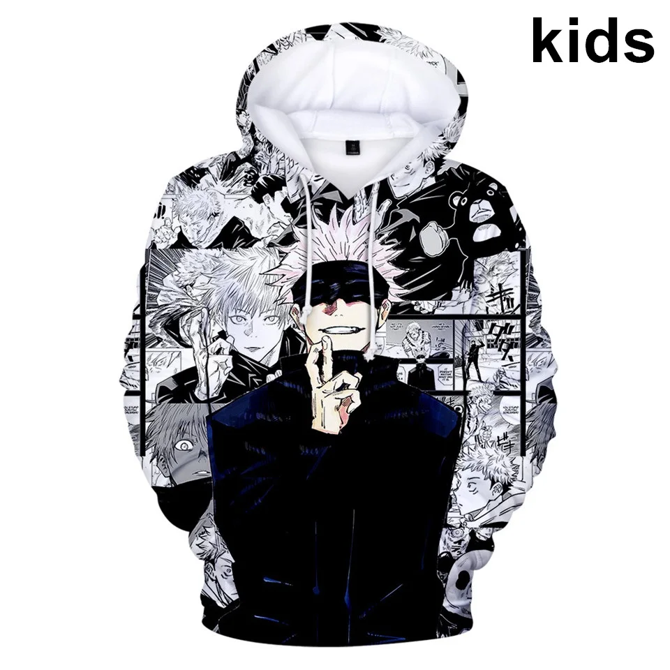 

3 to 14 years kids Anime characters Clothing Boys Girls 3D Print Hoodies Sweatshirt Harajuku Streetwear Jacket Children Clothes