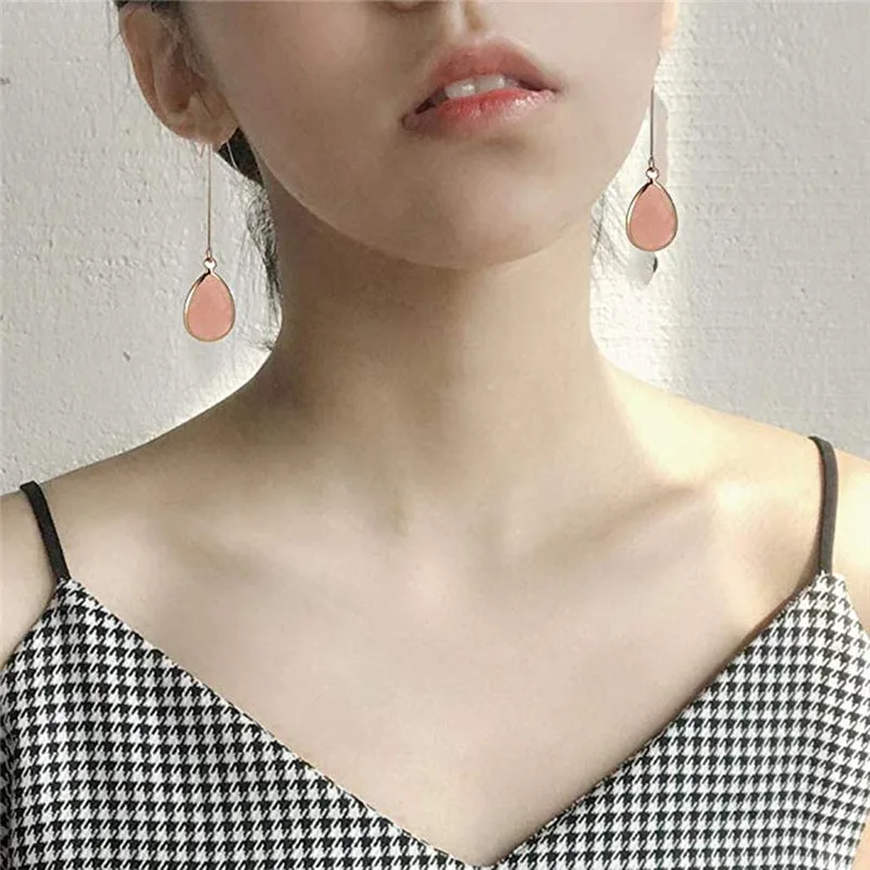 Модные женские серьги ручной работы с натуральным подвесным